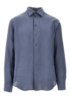 Emporio Armani long-sleeve linen shirt - Grey