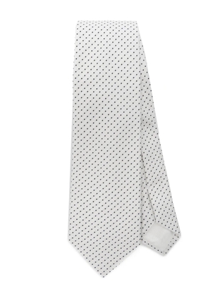 Tagliatore patterned-jacquard tie - White