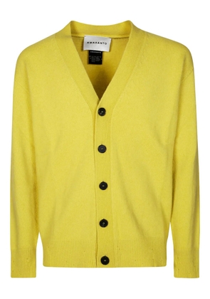 AMARÁNTO buttoned V-neck cardigan - Yellow