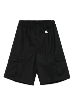 Rhun elasticated-waist cargo shorts - Black