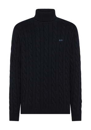 Sun68 cable-knit turtleneck sweater - Blue
