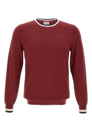 Sun68 tipped crew-neck sweater - Red