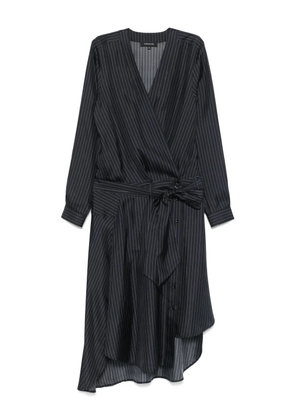 Barbara Bui pinstriped silk dress - Blue