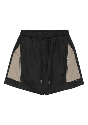 YES LONDON panelled zip-detail shorts - Black