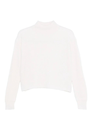 Max Mara ribbed mock-neck sweater - White