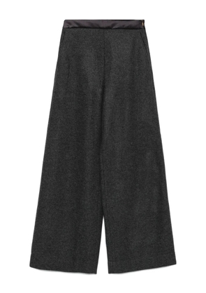 Agnona satin-waistband trousers - Grey