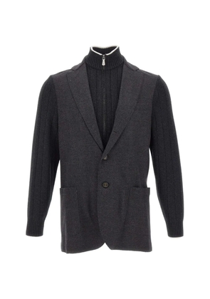 Eleventy ribbed blazer - Grey
