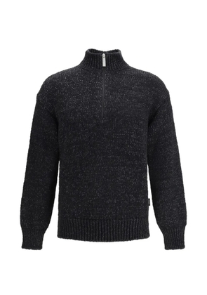 Laminar zip-collar sweater - Black