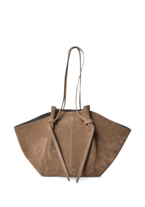 Yuzefi suede knot-detail tote bag - Brown