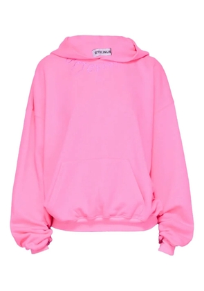 Ottolinger embroidered cotton hoodie - Pink