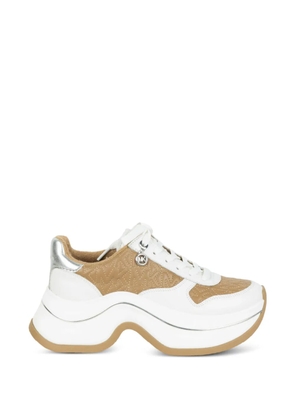 Michael Kors quilted platform sneakers - White