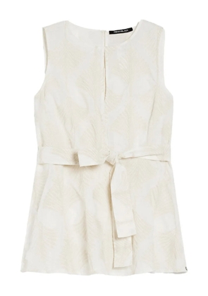 Pennyblack patterned-jacquard belted vest - Neutrals