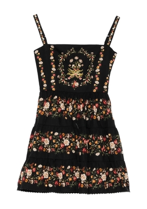 Agua By Agua Bendita Lima strappy floral mini dress - Black