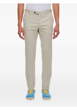 PT Torino flat-front stretch-cotton regular trousers - Neutrals