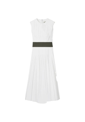 Tory Burch pleated poplin dress - White