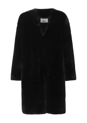 The Frankie Shop Matera collarless coat - Black
