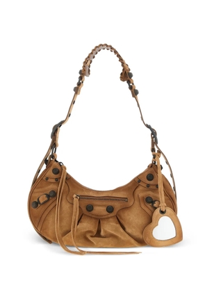 Balenciaga small Le Cagole studded shoulder bag - Brown