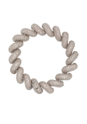 Eddie Borgo Torsade pavé bracelet - Silver
