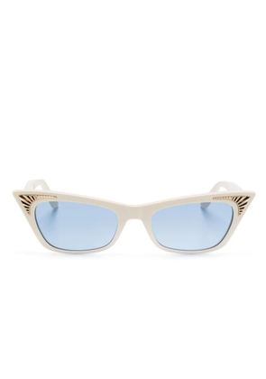 VALENTINO GARAVANI EYEWEAR logo-print sunglasses - Neutrals