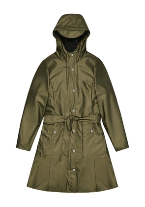 Rains belted hooded raincoat - Green