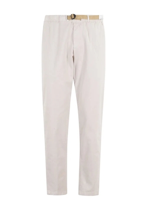 White Sand buckle-fastening cotton trousers