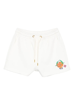 Casablanca drawstring organic-cotton shorts - White