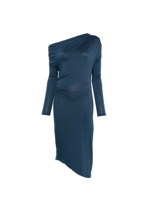 Patrizia Pepe asymmetric-neck midi dress - Blue