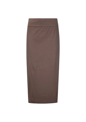 Labo Art slim-fit elasticated midi skirt - Brown