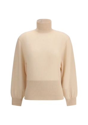 Loro Piana Camino funnel-neck ribbed sweater - Neutrals