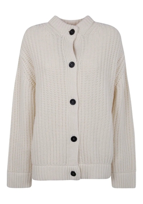 Semicouture Amalia ribbed wool cardigan - Neutrals