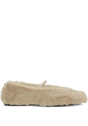 Nodaleto Cindy faux-fur ballet flats - Neutrals