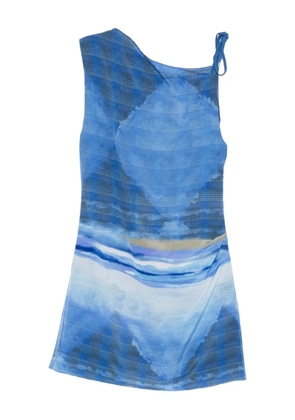 SIR. Isla waves print mini dress - Blue