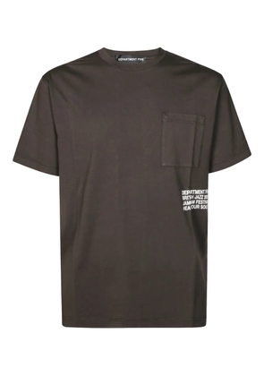 Department 5 slogan-print T-shirt - Brown