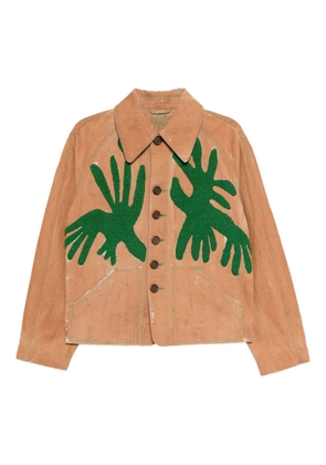 Kinyan Lam embroidered jacket - Brown