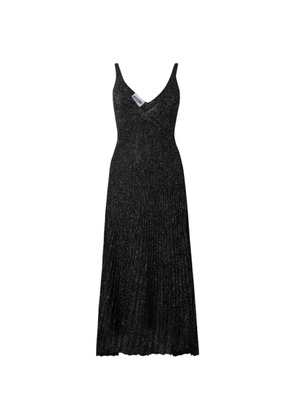 MOSCHINO JEANS V-neck pleated dress - Black