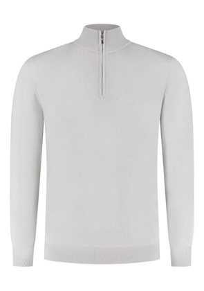 Doriani Cashmere zip-up high-neck sweater - Grey