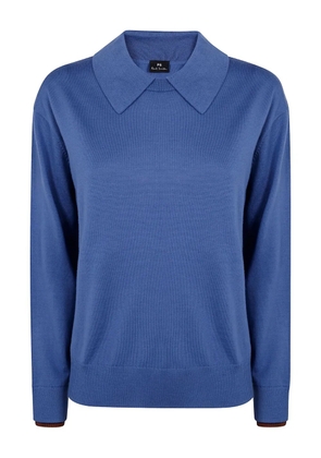 Paul Smith polo-collar wool sweaters - Blue