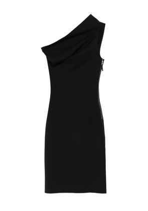 Rick Owens one-shoulder zip-fastening mini dress - Black