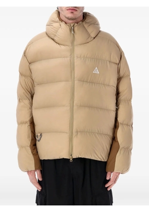 Nike Lunar Lake embroidered ACG-logo hooded jacket - Neutrals