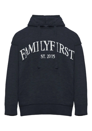 Family First logo-embroidered hoodie - Blue
