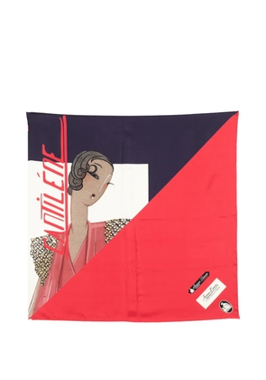 Lanvin graphic-print scarf - Red