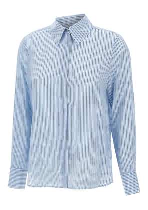 Max Mara Nola striped-pattern button shirt - Blue