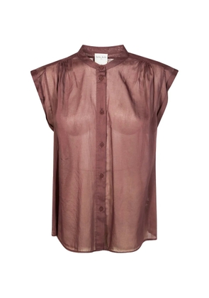 Forte Forte button-up cap-sleeve shirt - Brown