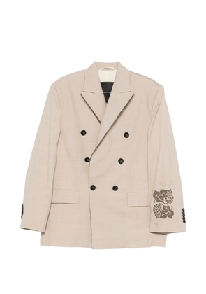 FEDERICO CINA double-breasted blazer - Neutrals