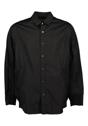 sacai poplin nylon shirt - Black