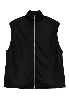 Jil Sander high-neck zip-front vest - Black