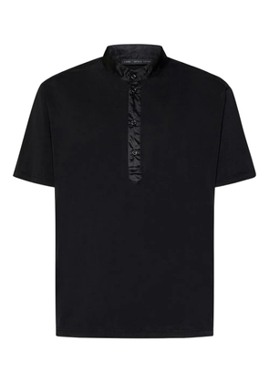 Low Brand band-collar short-sleeve polo shirt - Black