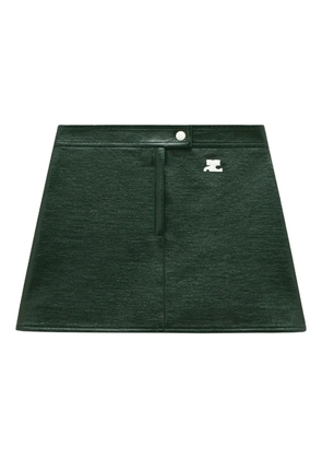 Courrèges Reedition button-fastening mini skirt - Green