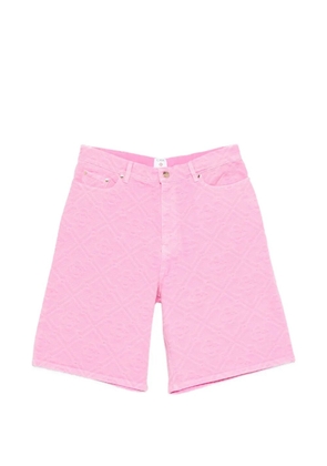 Casablanca logo-pattern denim shorts - Pink