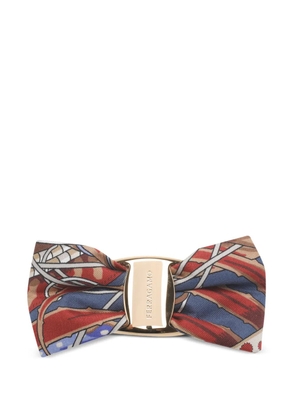 Ferragamo bow logo hair clip - Red